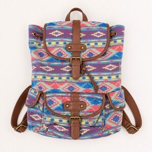 Ampere Creations Aztec Southwestern Backpack Womens Multicolor Boho Canvas NWT